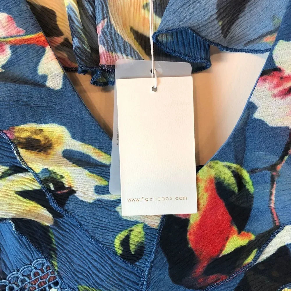 Foxiedox | Sweetwater Blue Floral High Low Dress - Picture 6 of 8